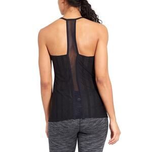Athleta Black Mesh-Back Tank Top